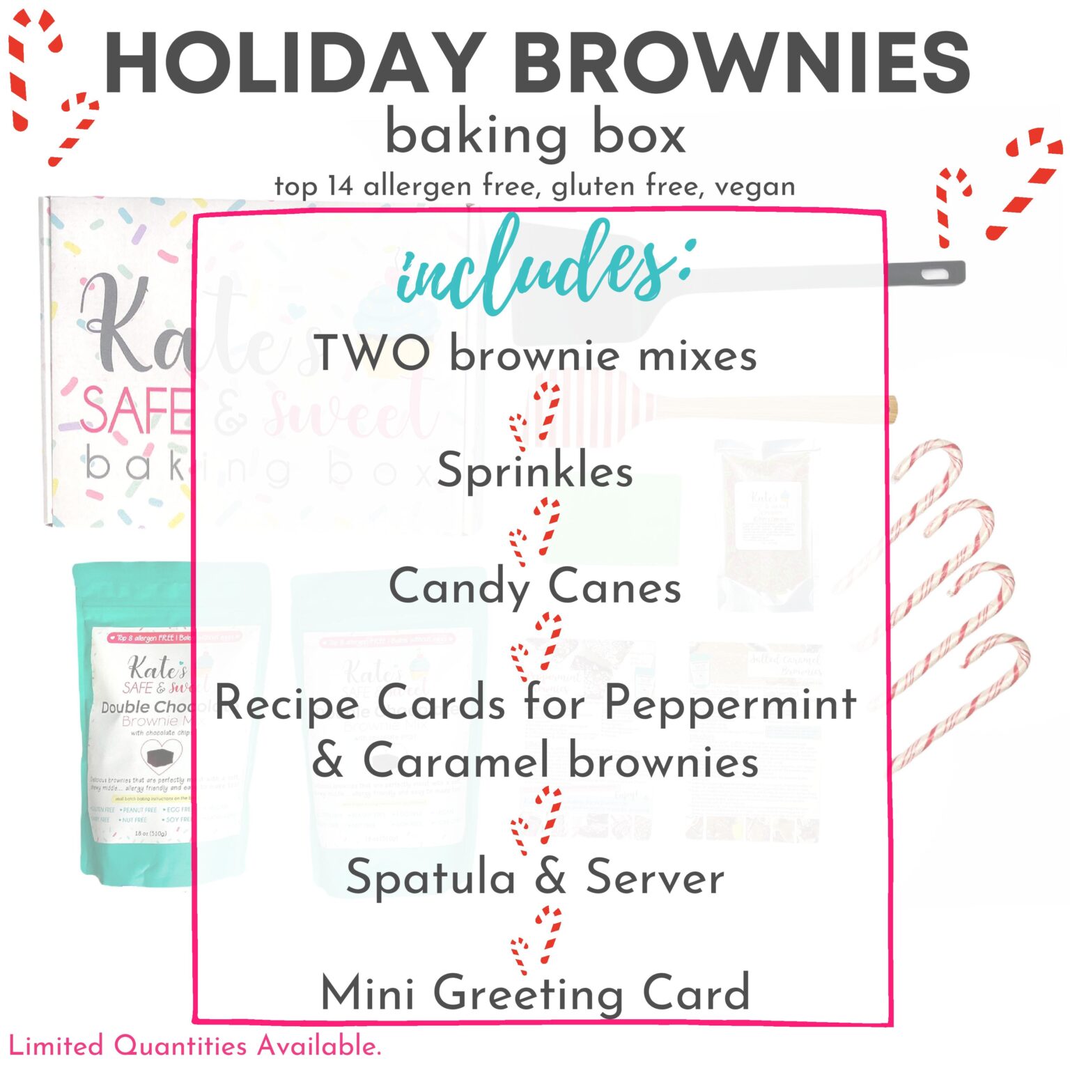 Kate's Safe and Sweet - Brownie Box Contents