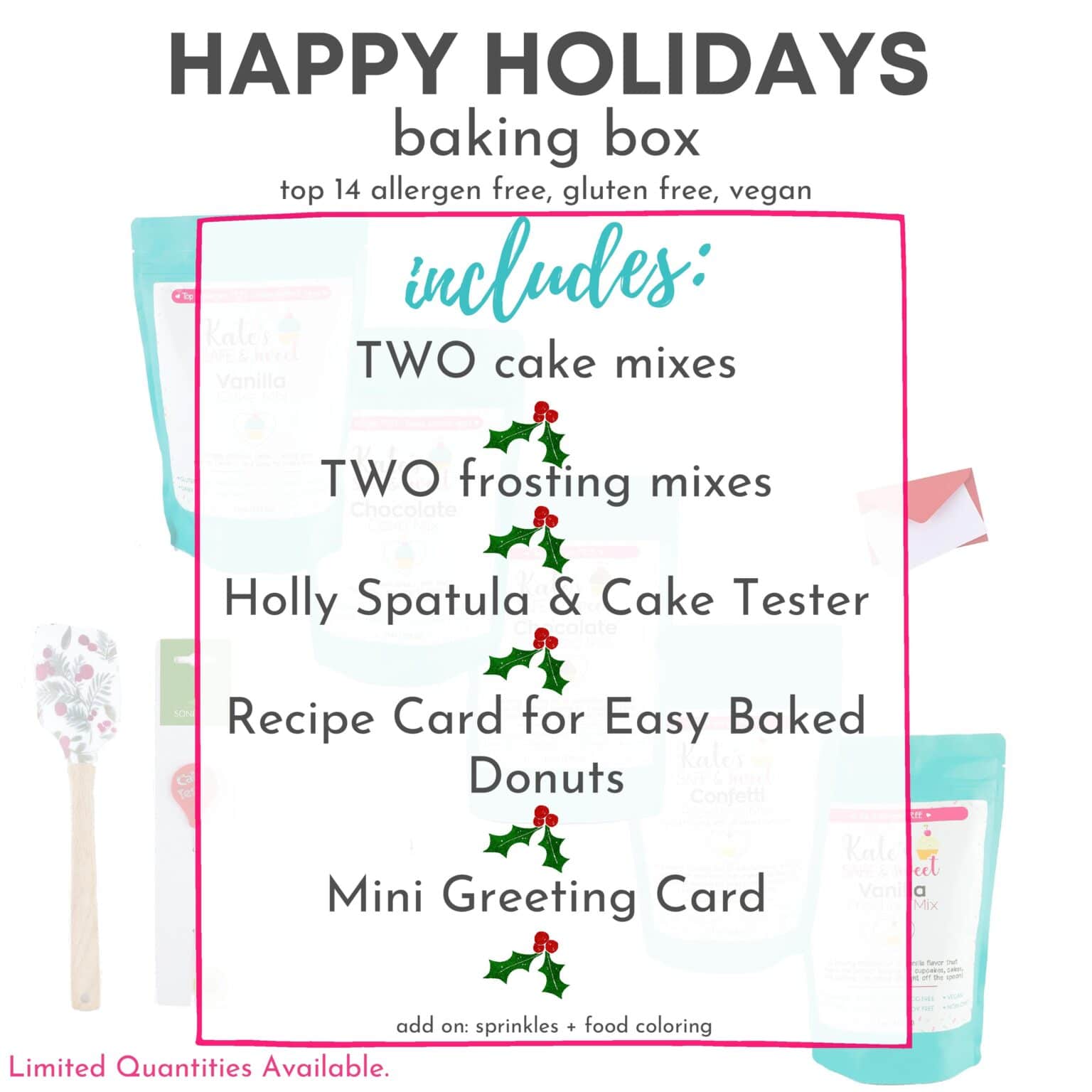 Kate's Safe and Sweet Happy Holidays Baking Box - What's Included