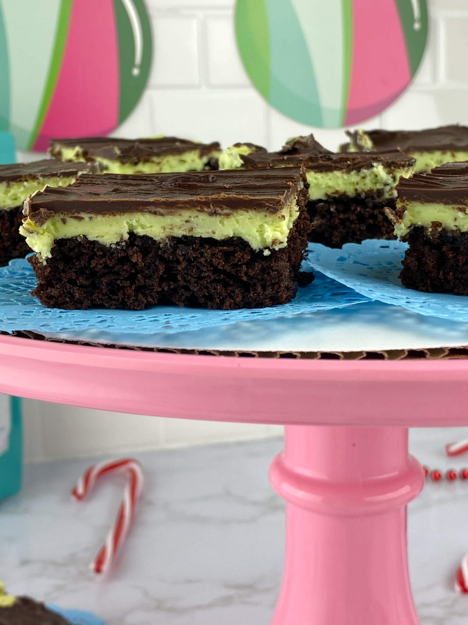 Mint Frosted Chocolate Covered Brownie Bars Kate's Safe & Sweet