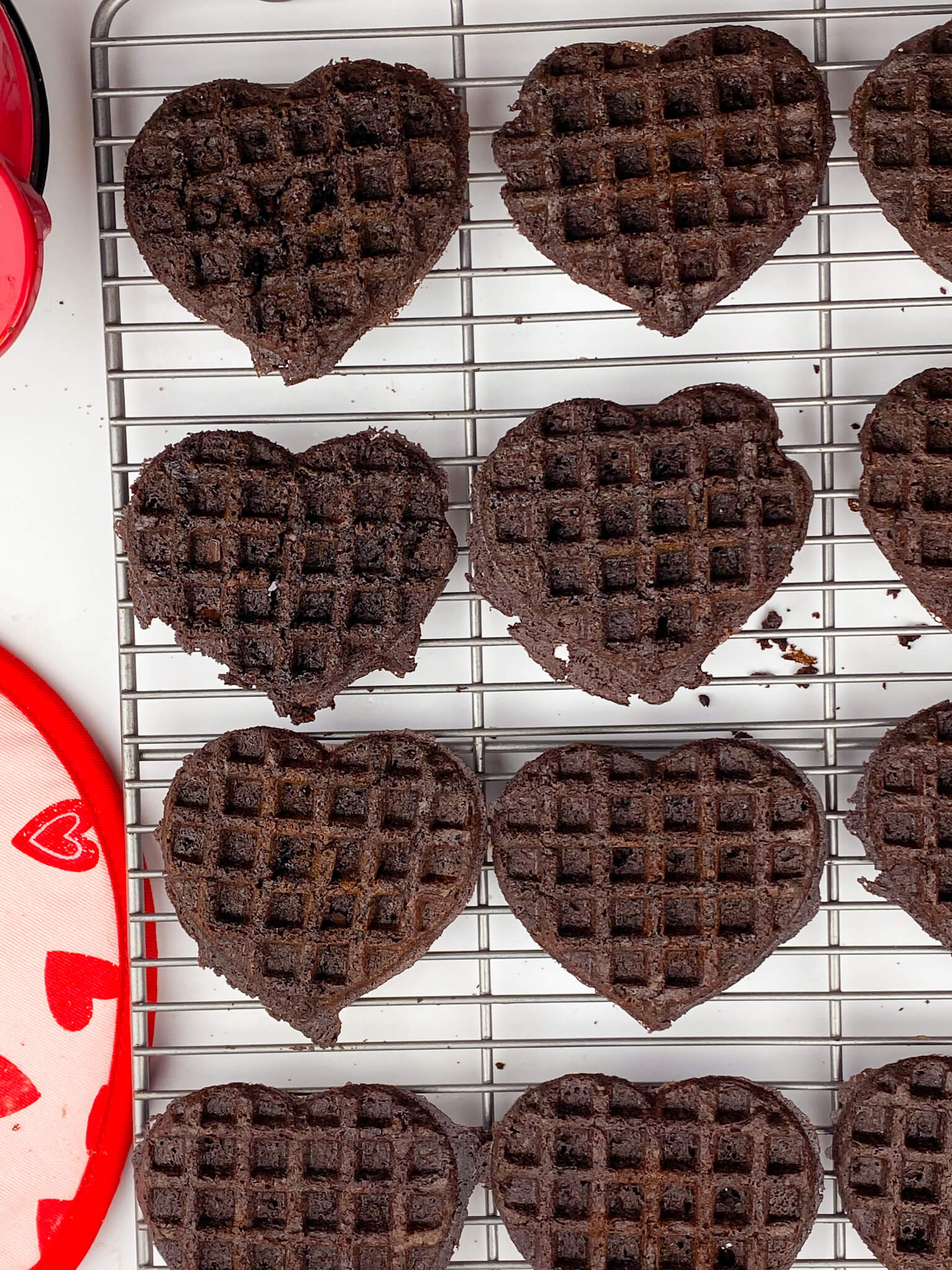 Kate's Safe & Sweet - Brownie Waffles on Rack