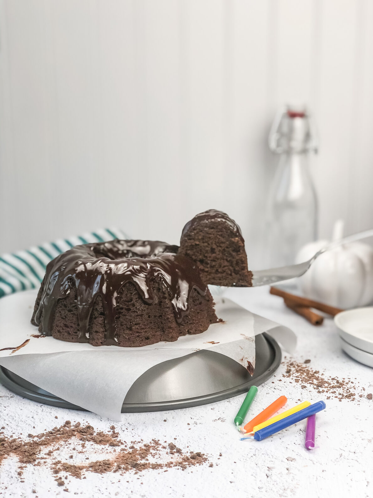 Kate's Safe and Sweet - Spiced Chocolate Pumpkin Cake
