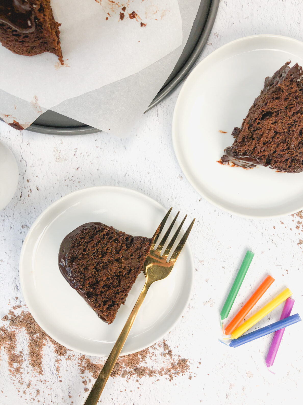 Kate's Safe and Sweet - Spiced Chocolate Pumpkin Cake Cut