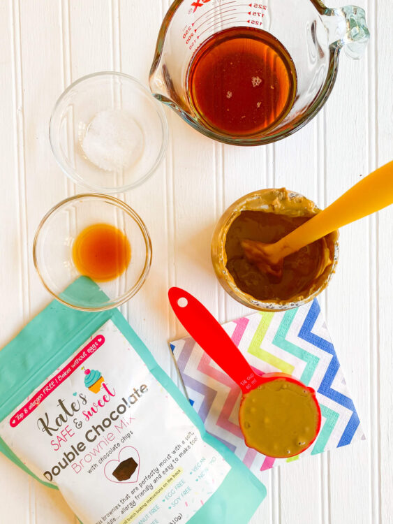 Kate's Safe and Sweet - Caramel Brownies - Ingredients