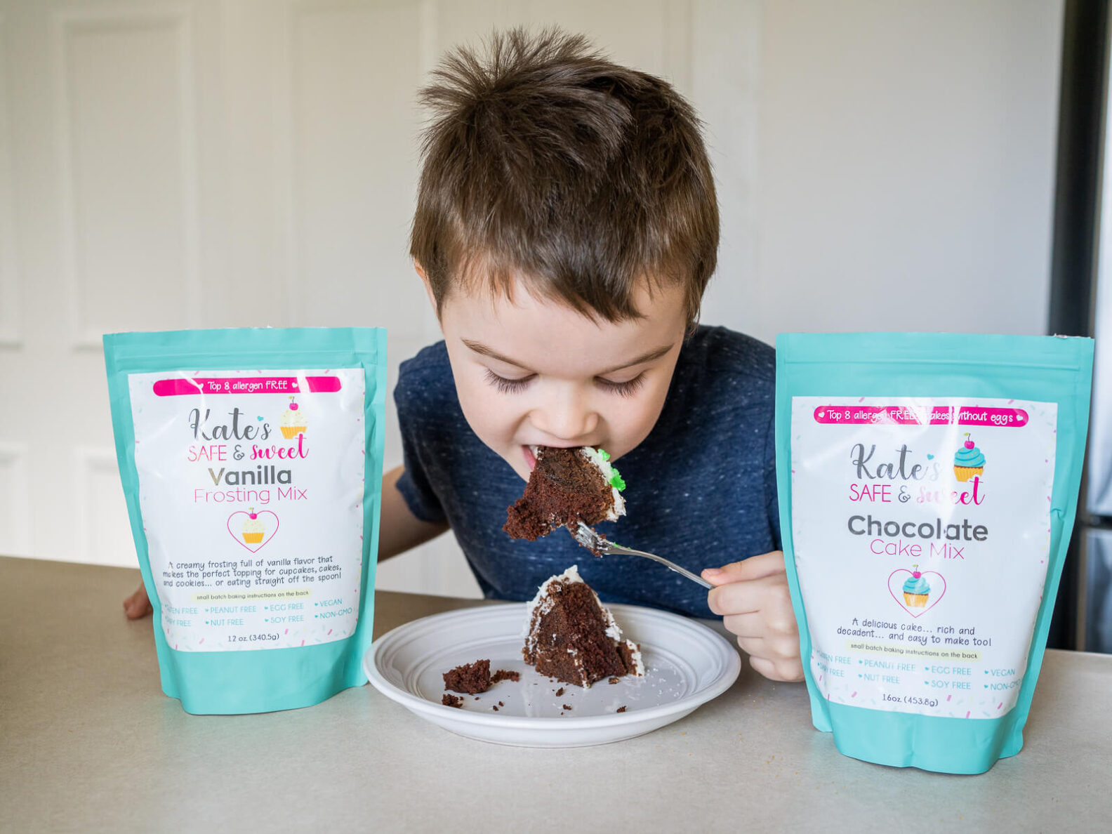 Kate's Safe and Sweet - Christmas Chocolate Cake Eating Cake