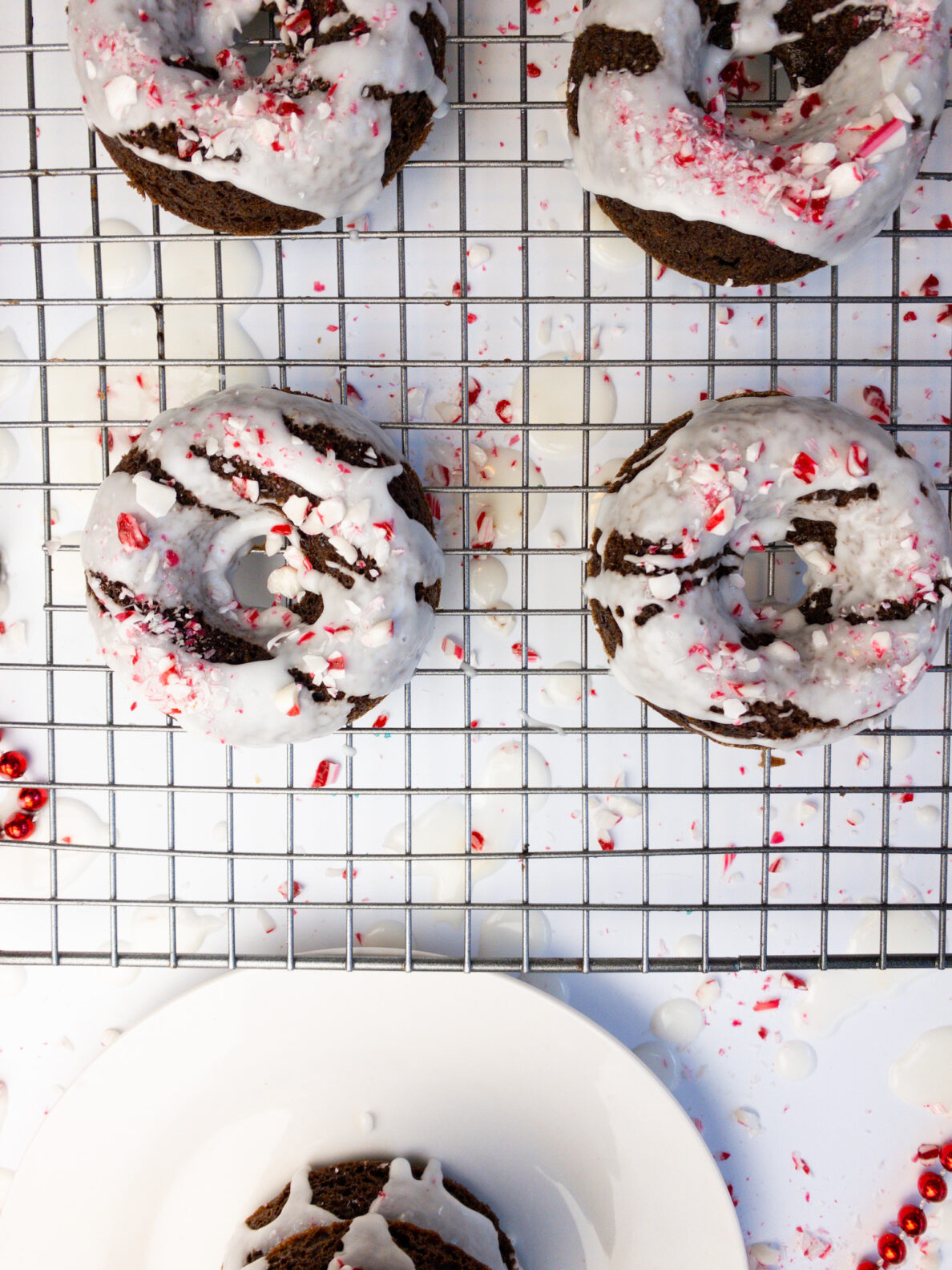 Kate's Safe and Sweet - Peppermint Donuts Cooling and Plate