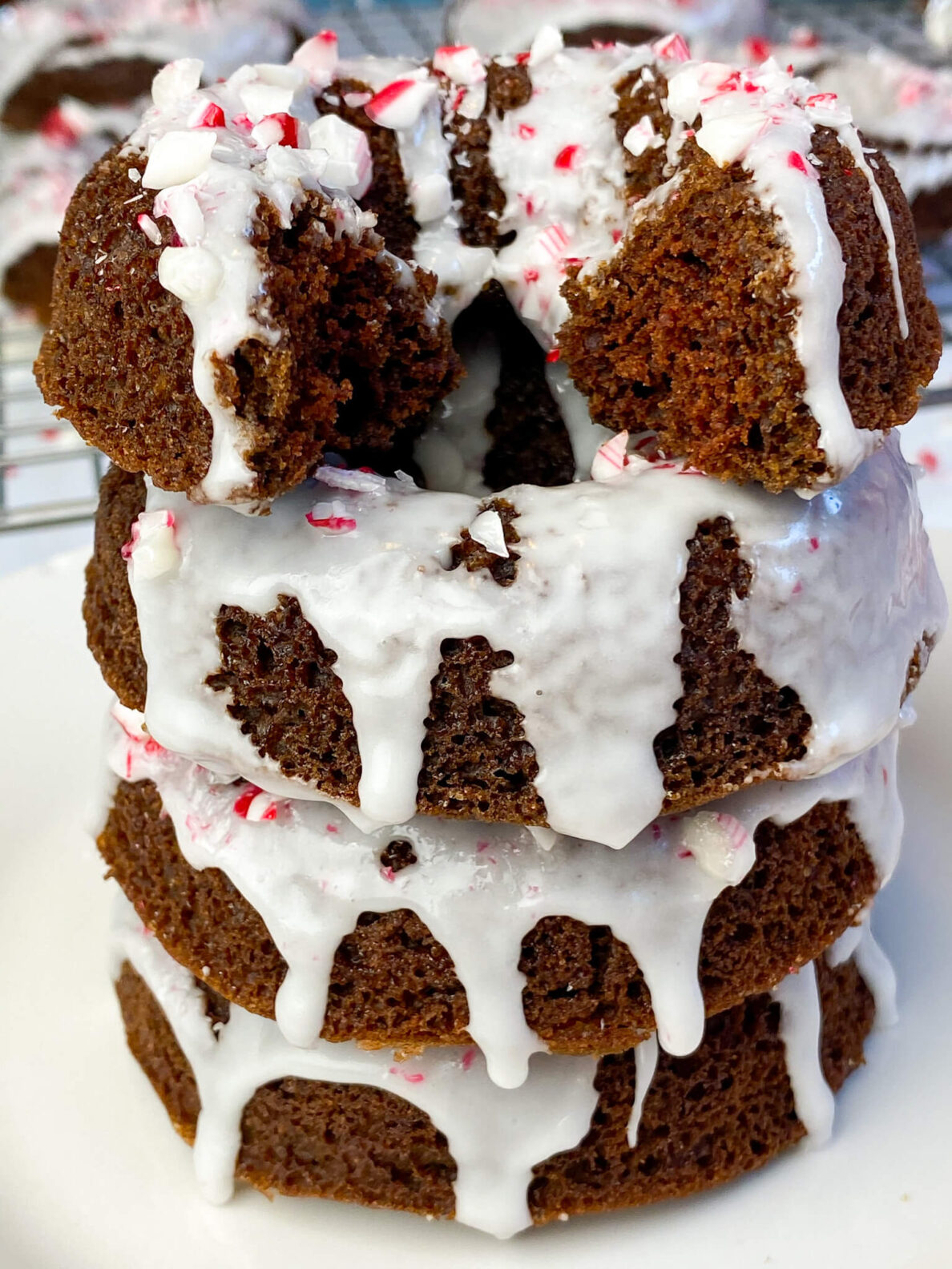 Kate's Safe and Sweet - Peppermint Donuts Stacked