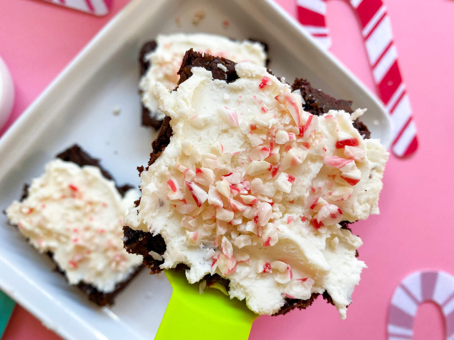 Kate's Safe and Sweet - Peppermint Frosted Brownie Close