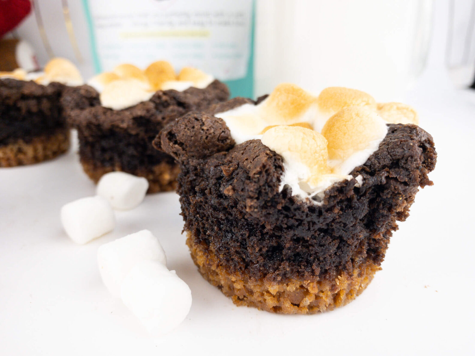 Kate's Safe and Sweet - Smores Brownie Cupcakes - Cupcake Trio