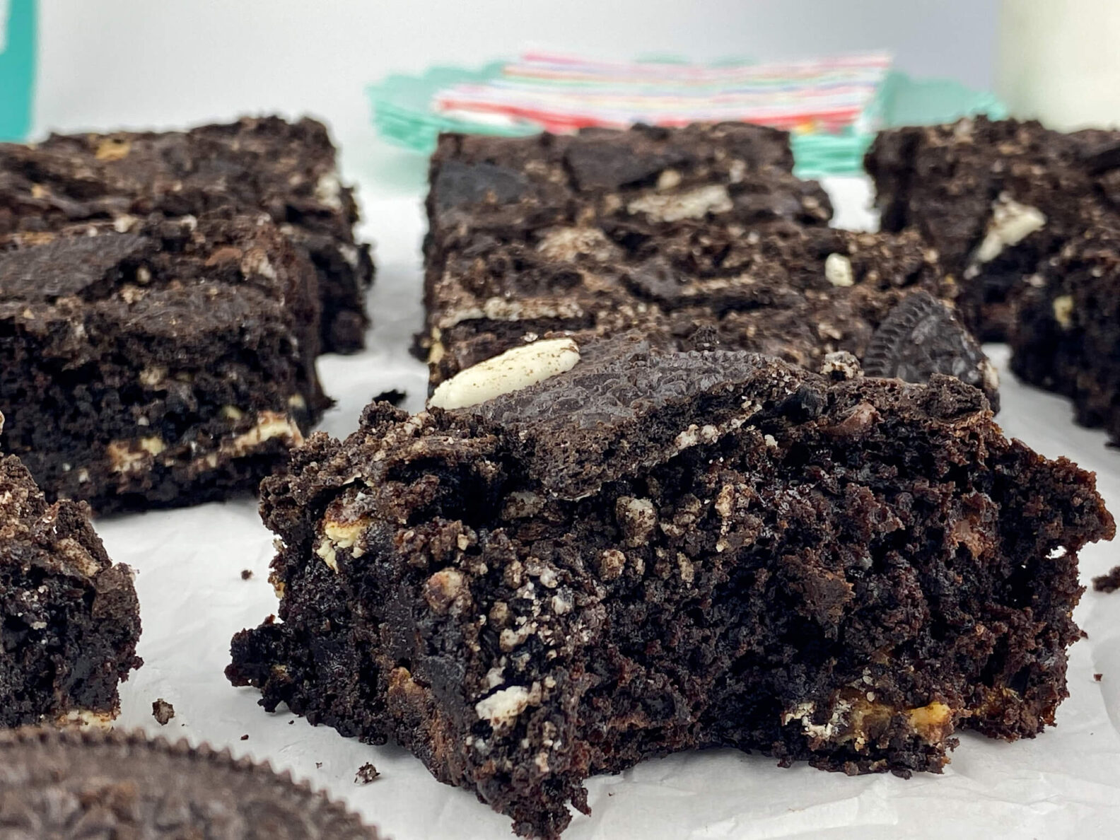 Kate's Safe and Sweet - Chocolate Sandwich Cookie Brownies Bite Large