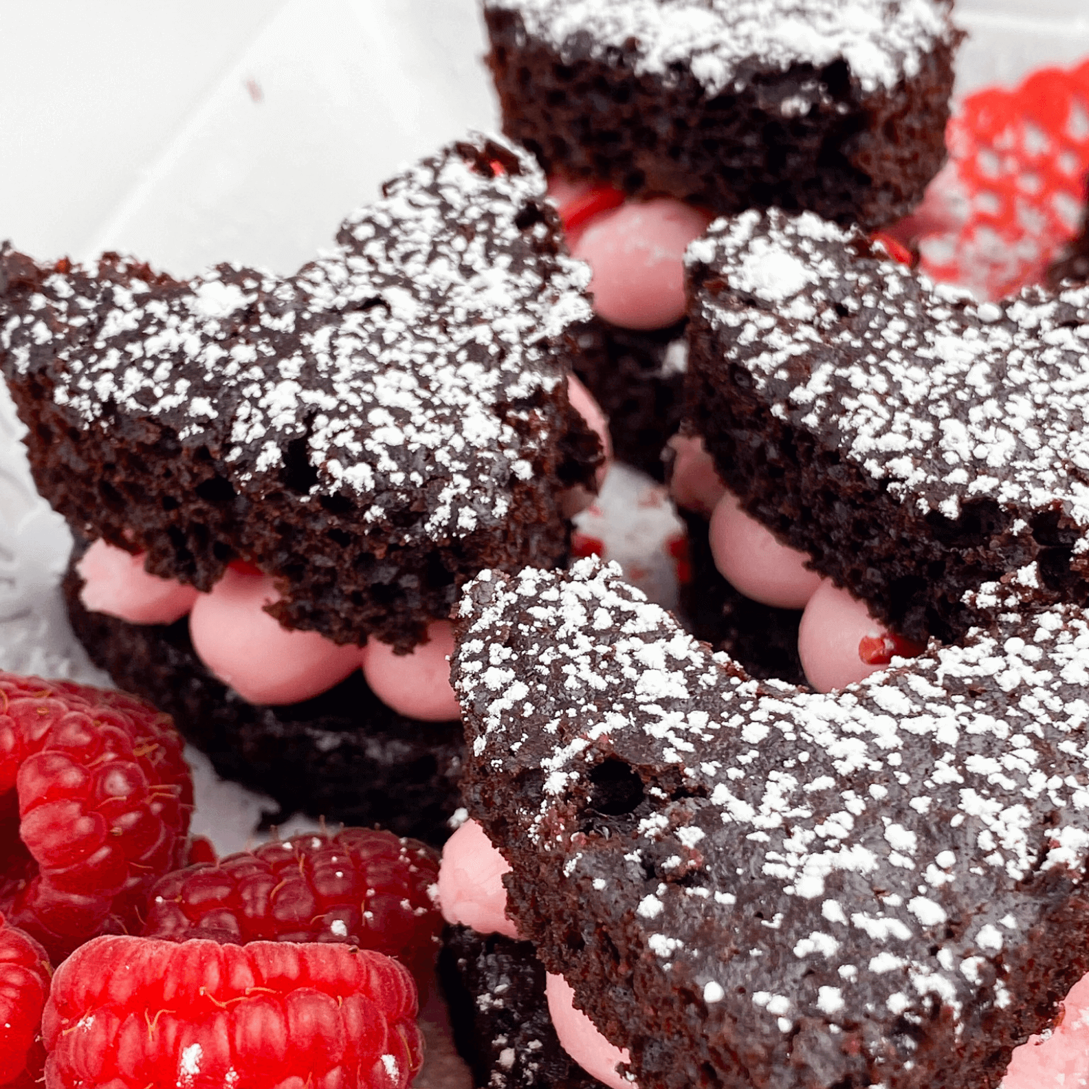 Kate's Safe and Sweet - Raspberry Brownies Mini Close-