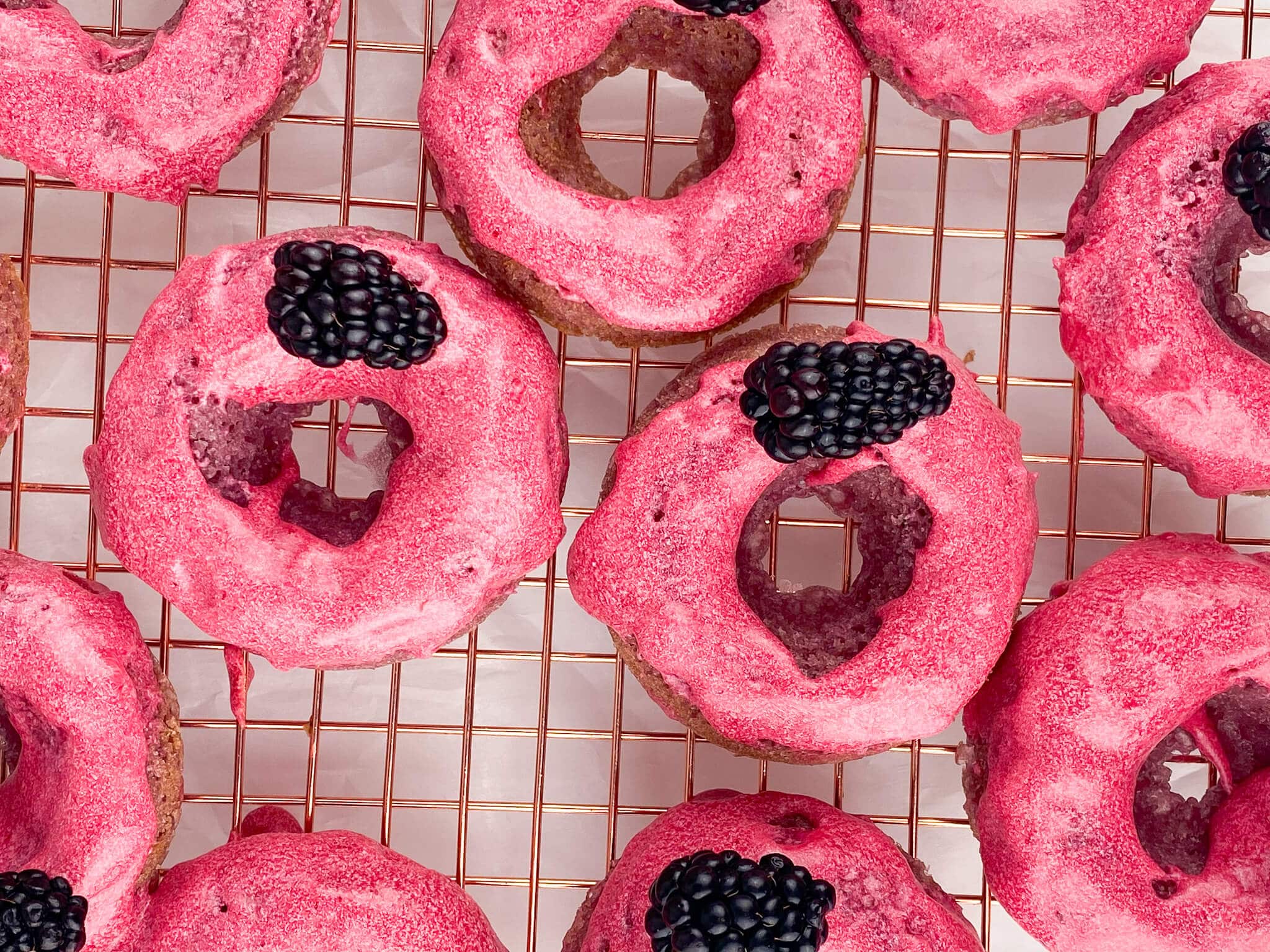 Kate's Safe & Sweet - Blackberry Donuts with Blackberries