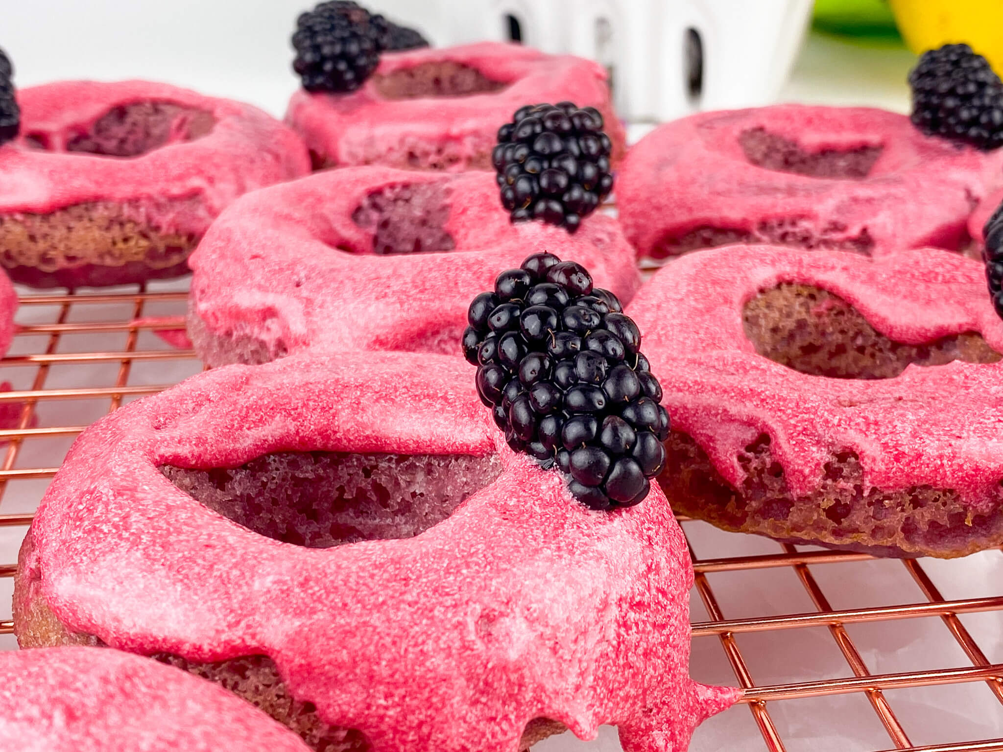 Kate's Safe & Sweet - Blackberry Donuts with Glaze
