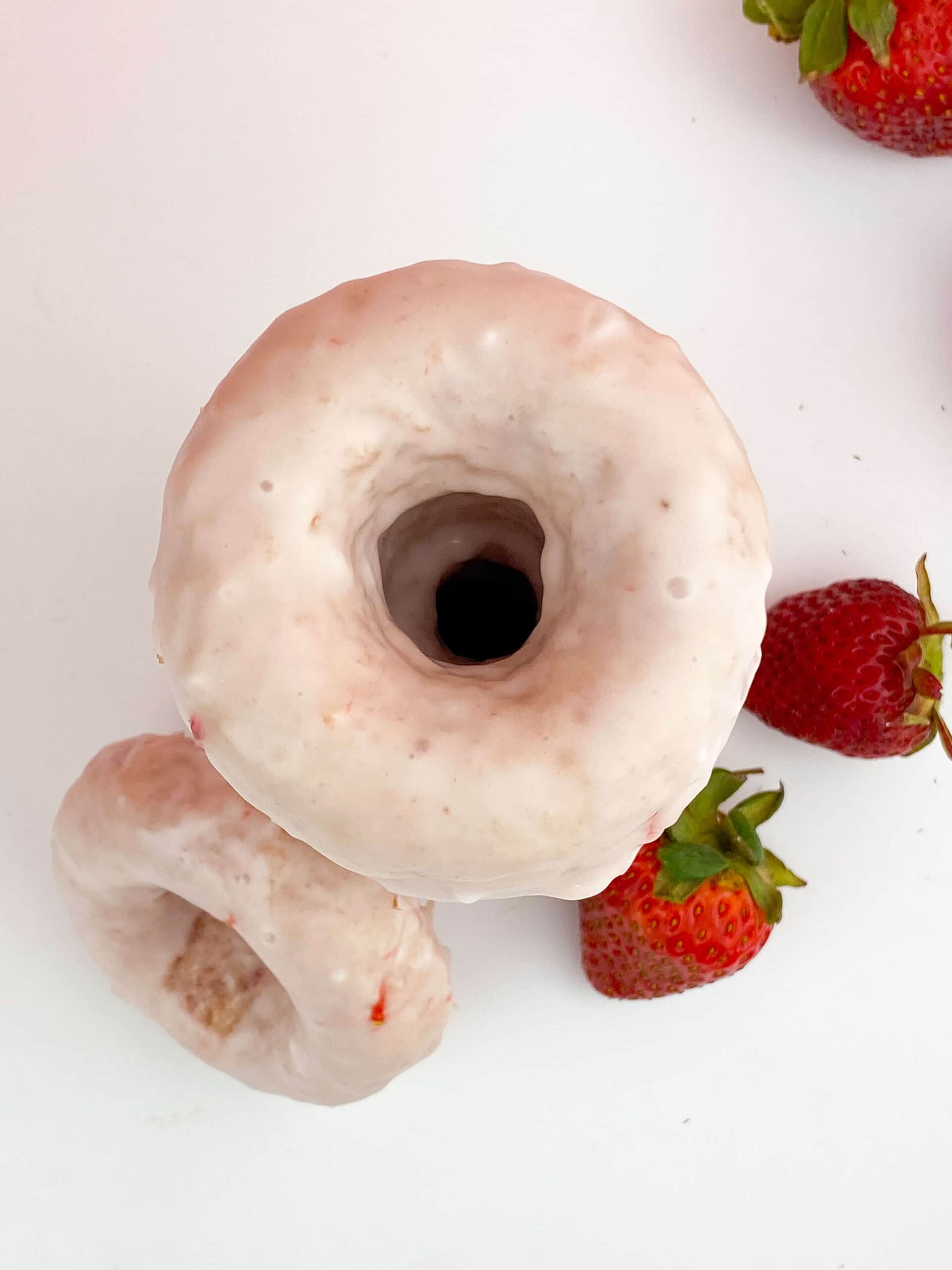Kate's Safe & Sweet - Strawberry Donuts from Top Down