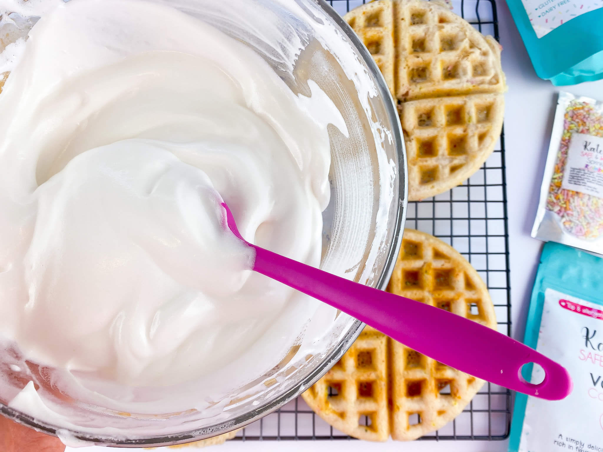 Kate's Safe & Sweet - Whipped Cream with Waffles