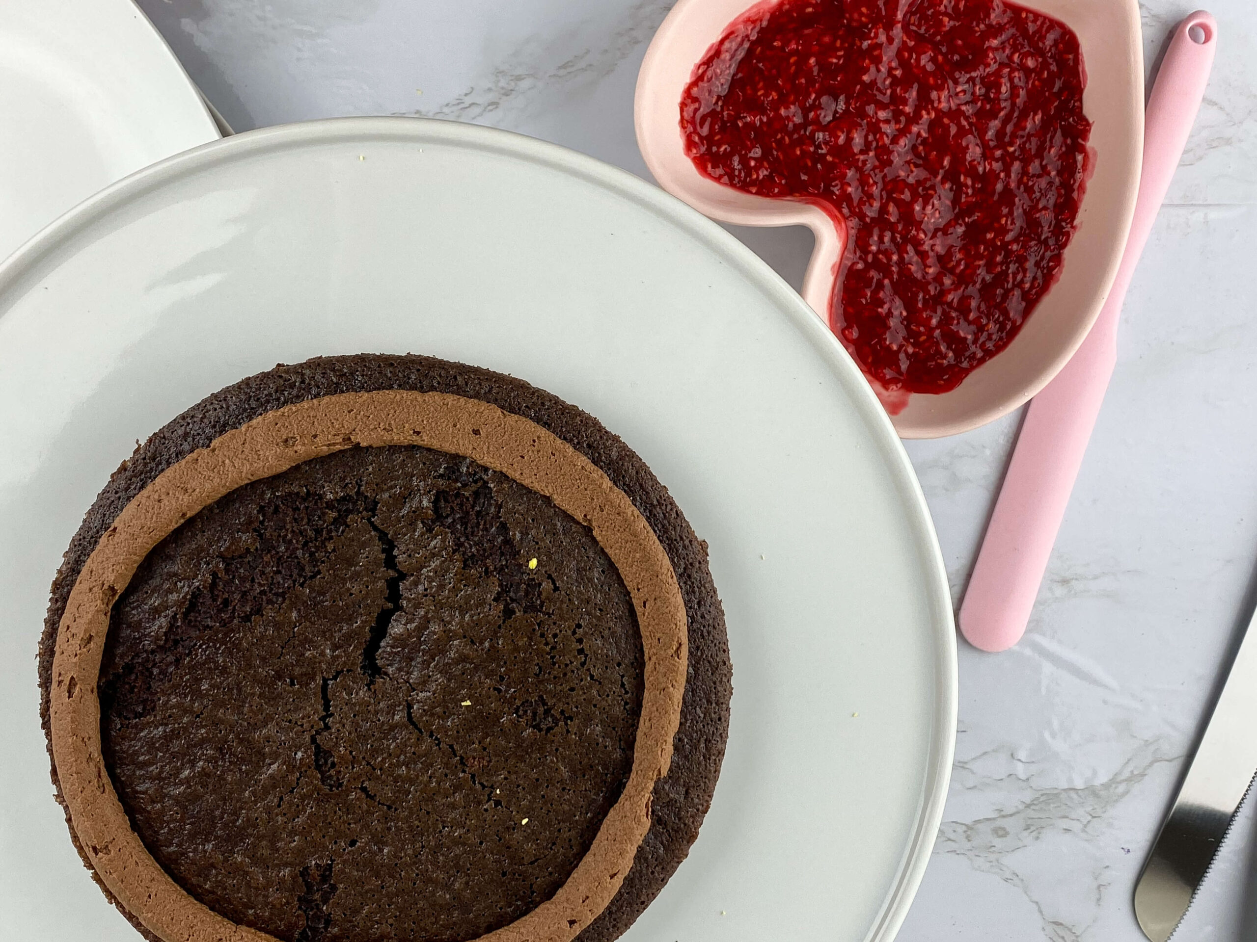 Kate's Safe & Sweet - Chocolate Raspberry Cake Inside