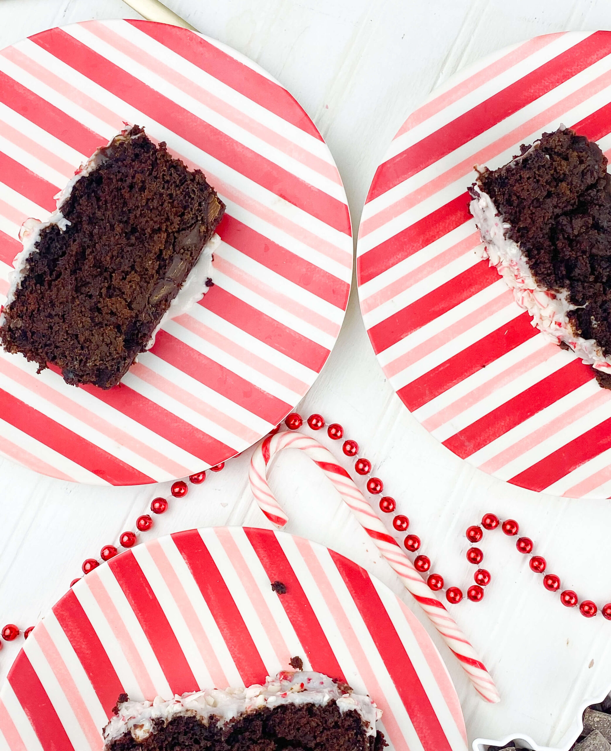 Kate's Safe & Sweet - Chocolate Peppermint Loaf Slices on Plates