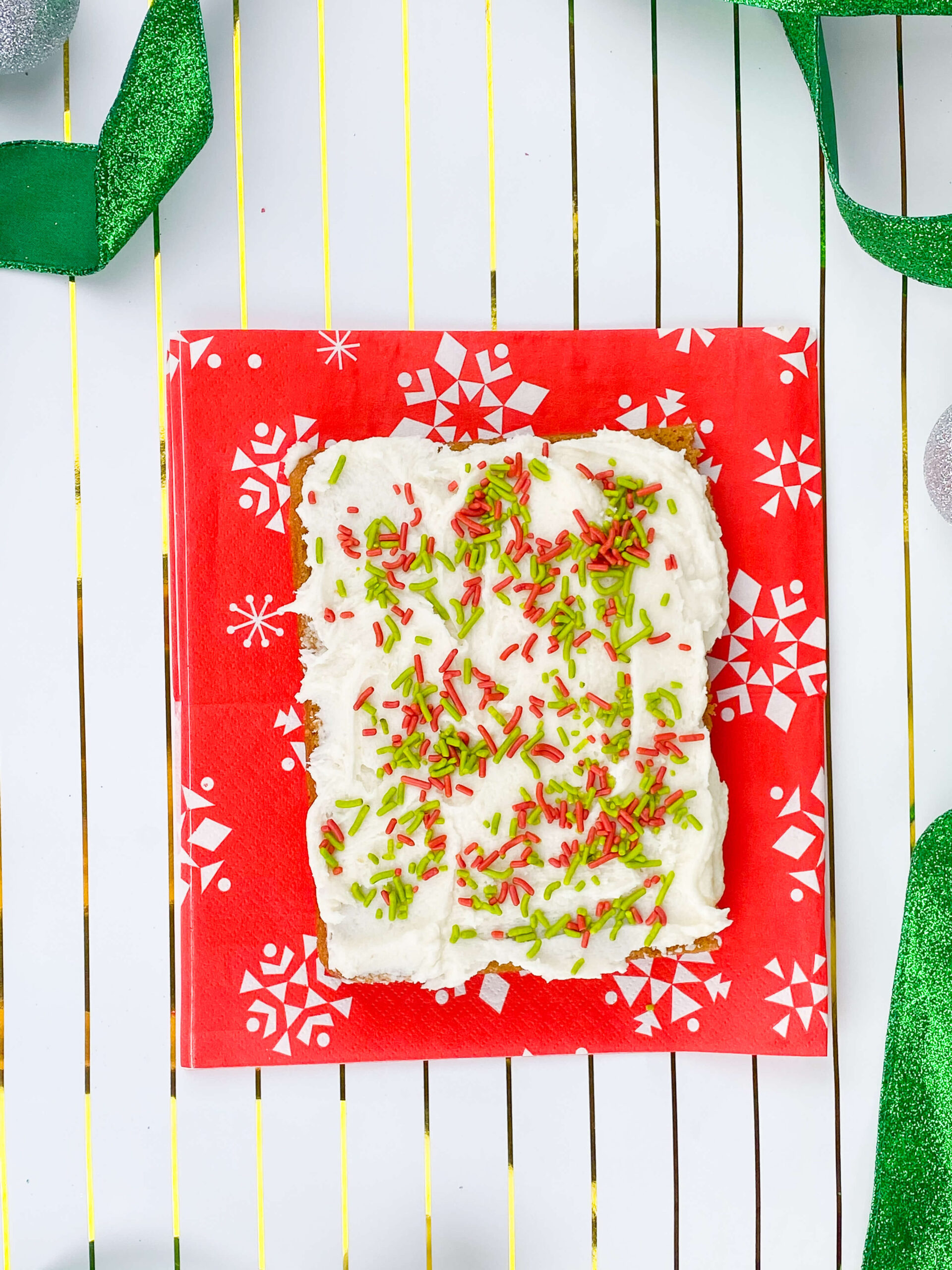 Kate's Safe & Sweet - Gingerbread Snack Cake Slice for the Holidays